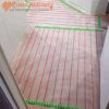 Wire spacer on a bathroom floor