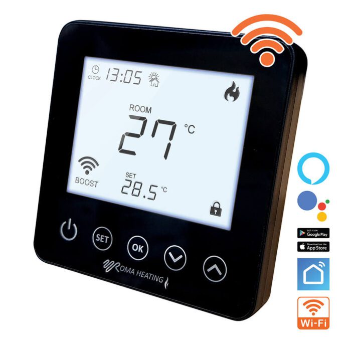 RWI5 Wi-Fi Thermostat - Black