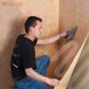 Laying Shower Liner On Walls